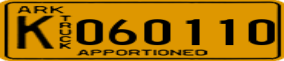 Truck License Plate