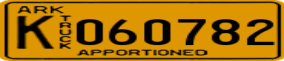 Truck License Plate