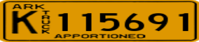 Truck License Plate