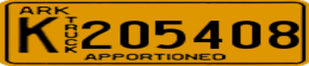 Truck License Plate