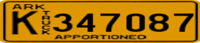 Truck License Plate