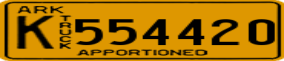 Truck License Plate