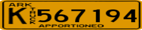 Truck License Plate