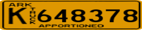 Truck License Plate