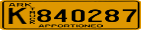 Truck License Plate