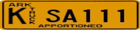 Truck License Plate