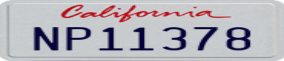 Truck License Plate