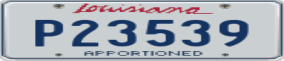 Truck License Plate