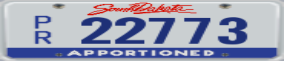 Truck License Plate