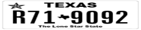 Truck License Plate