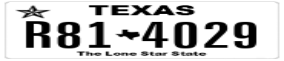 Truck License Plate