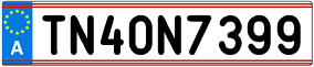 Trailer License Plate