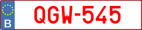 Trailer License Plate