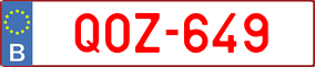 Trailer License Plate
