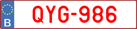 Trailer License Plate