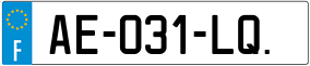 Trailer License Plate