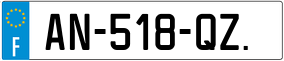 Trailer License Plate