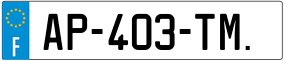 Trailer License Plate