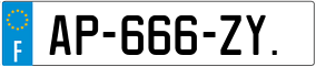 Trailer License Plate