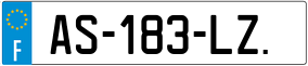 Trailer License Plate