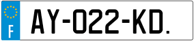 Trailer License Plate