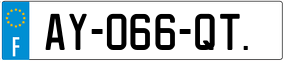 Trailer License Plate
