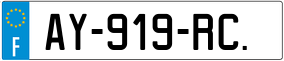 Trailer License Plate