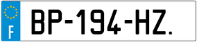 Trailer License Plate