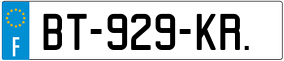 Trailer License Plate
