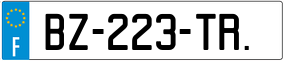 Trailer License Plate