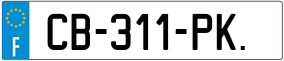 Trailer License Plate