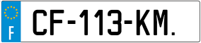 Trailer License Plate