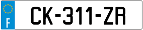 Trailer License Plate