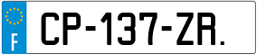 Trailer License Plate