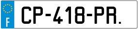 Trailer License Plate