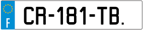 Trailer License Plate