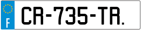Trailer License Plate