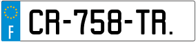 Trailer License Plate