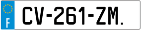 Trailer License Plate