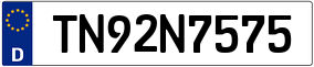 Trailer License Plate