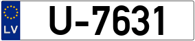 Trailer License Plate