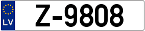 Trailer License Plate