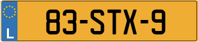 Trailer License Plate
