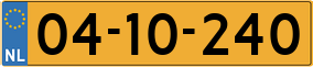 Trailer License Plate