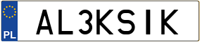 Truck License Plate