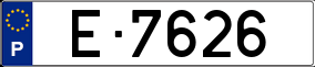 Trailer License Plate