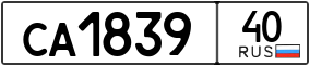 Trailer License Plate