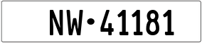 Trailer License Plate