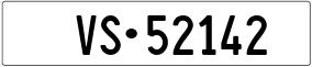 Trailer License Plate