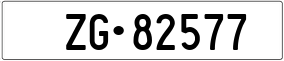 Trailer License Plate